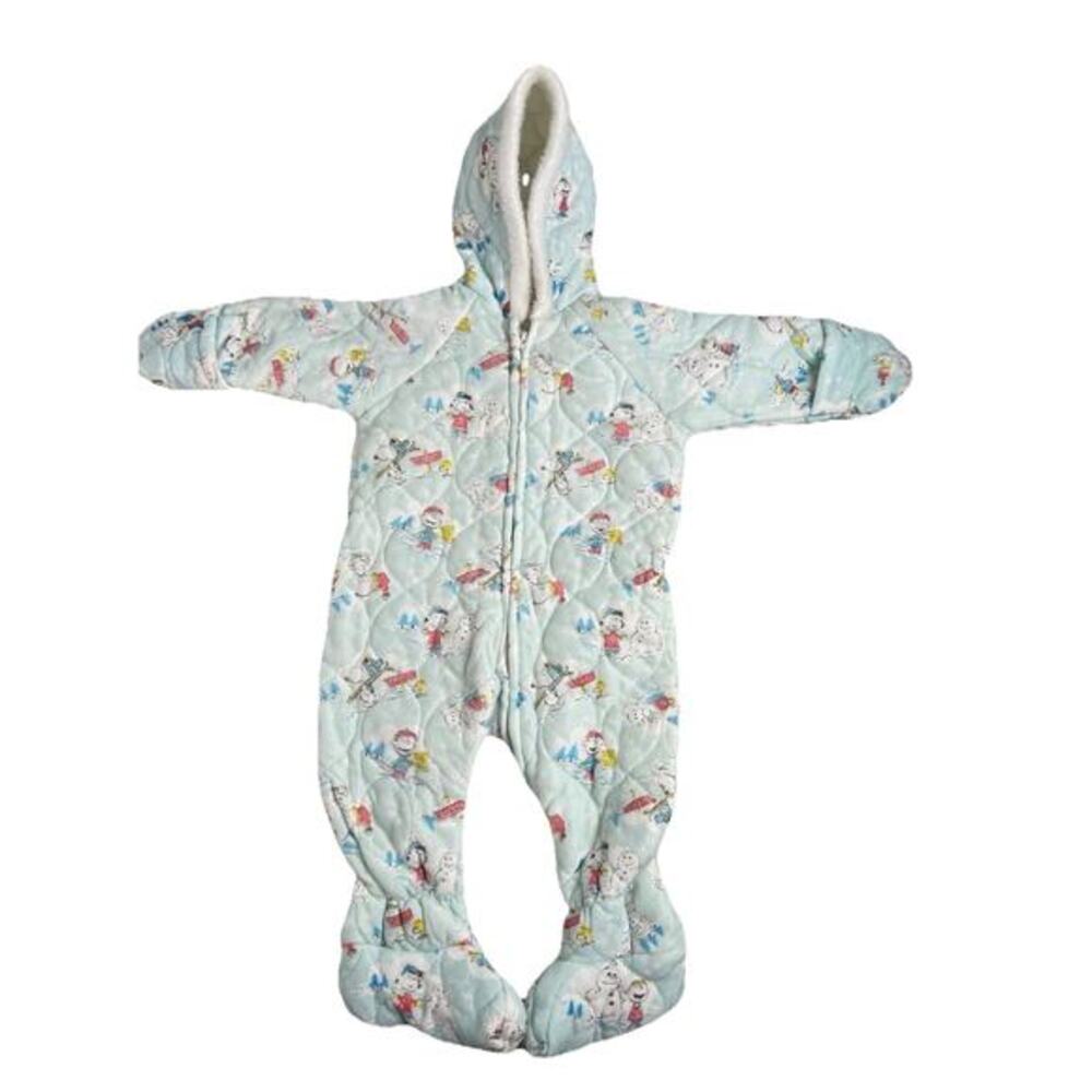 Vintage 60’s Peanuts Characters Snow Suit Infant Size 9-18 Months